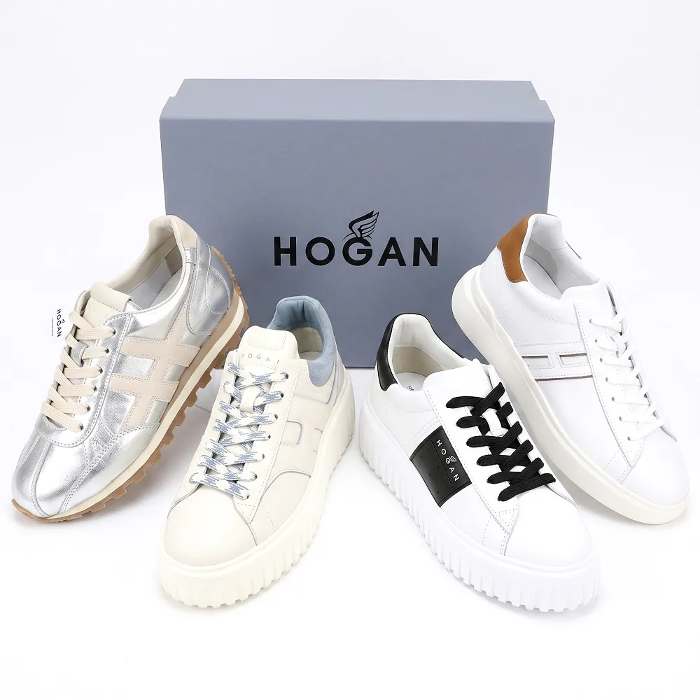 【HOGAN】H-Stripes 餅乾鞋 / 86er / H641/ H580休閒鞋-多款可選(真皮 厚底 繫帶鞋)