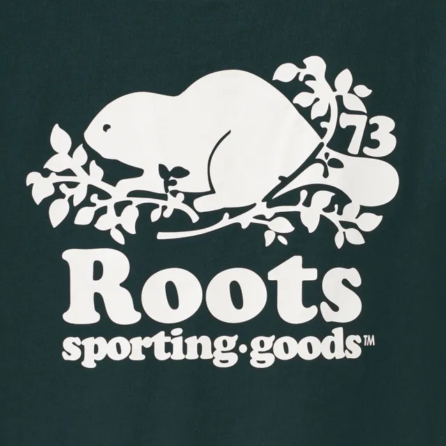 【Roots】女裝-ROOTS SPORTING GOODS 短袖上衣 (深綠色)