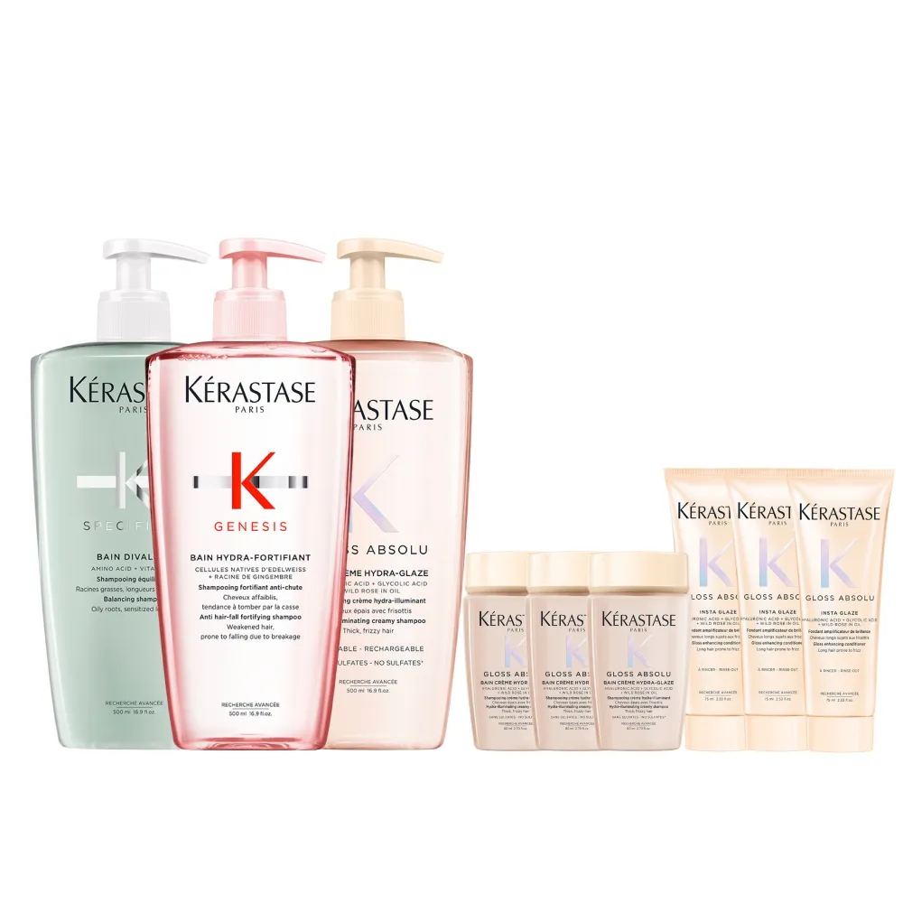 【KERASTASE 巴黎卡詩】大容量髮浴/洗髮精500ml 三入組