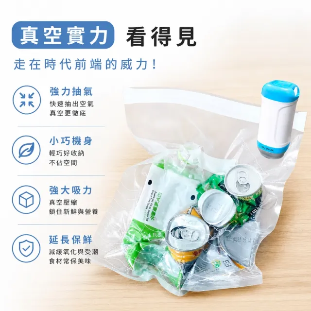 【摩肯】DR. SAVE 抽真空機組含7大3小收納壓縮袋組(電池款  冬衣換季 旅行收納打包)