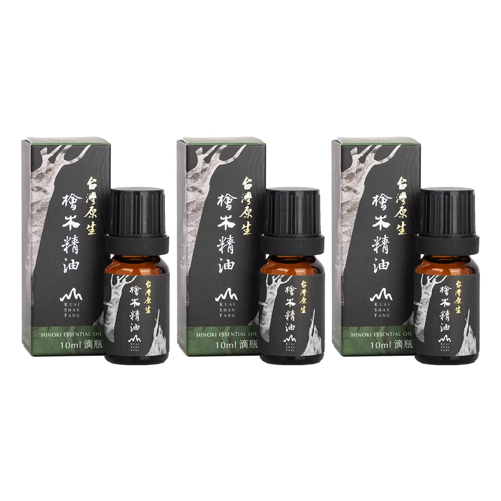 【檜山坊】檜木精油10ml三入組-平靜安神 淨化空間(頂級台灣扁柏檜木 屬於台灣的味道)