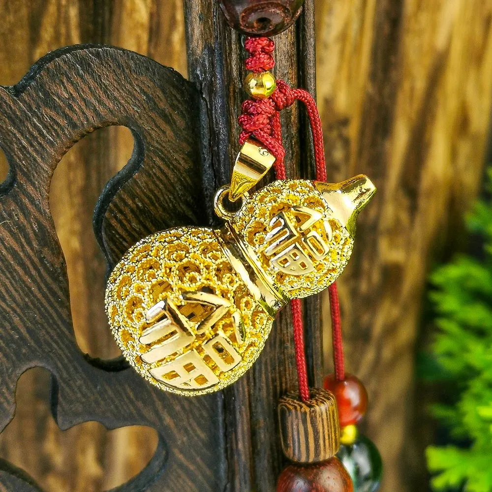 【財神小舖】天賜福祿 金葫蘆吊飾(已開光 鬼月 中元普渡 除厄納福 吸金擁富)