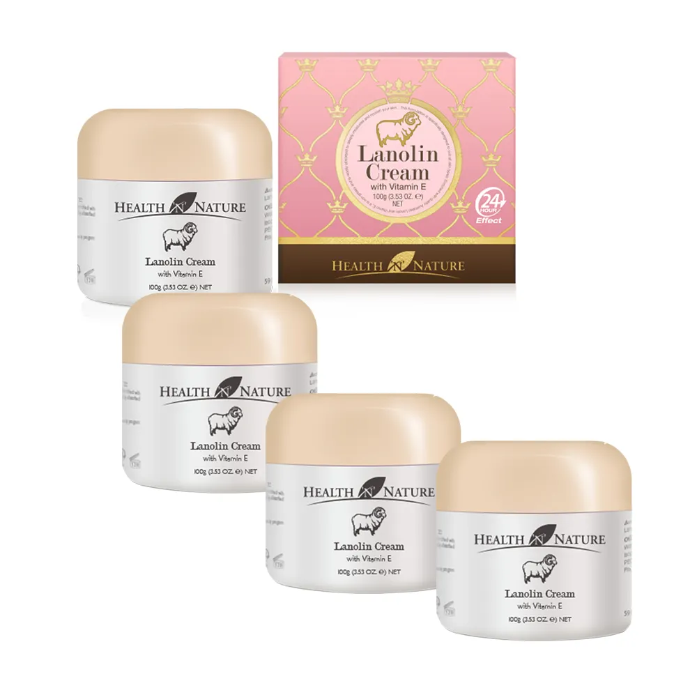【HEALTH NATURE】潤澤綿羊霜含維他命E (4入組 100g/罐)