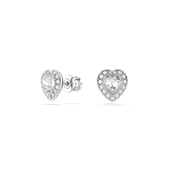 【SWAROVSKI 施華洛世奇】官方直營 Ariana Grande x Swarovski 耳釘 心形 愛心 鍍白金色 | 5720859