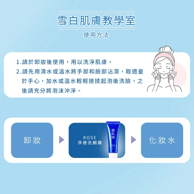 【KOSE 高絲】雪肌精 淨透洗顏霜 130g