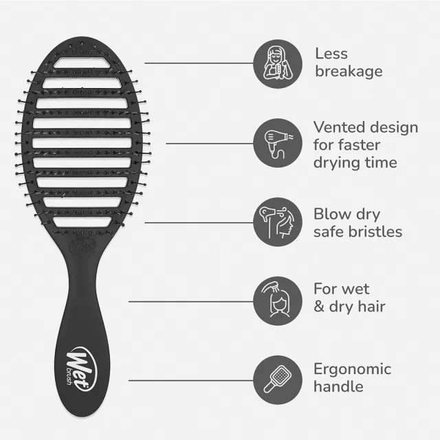 Wet Brush 日本 乾溼兩用長柄梳 梳子(排骨梳、濕髮梳、乾髮梳、弧形梳)