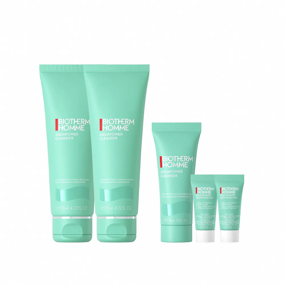 【Biotherm 碧兒泉】官方直營 男仕 活泉多水潔顏露 125mlx2(BIOTHERM洗面乳)