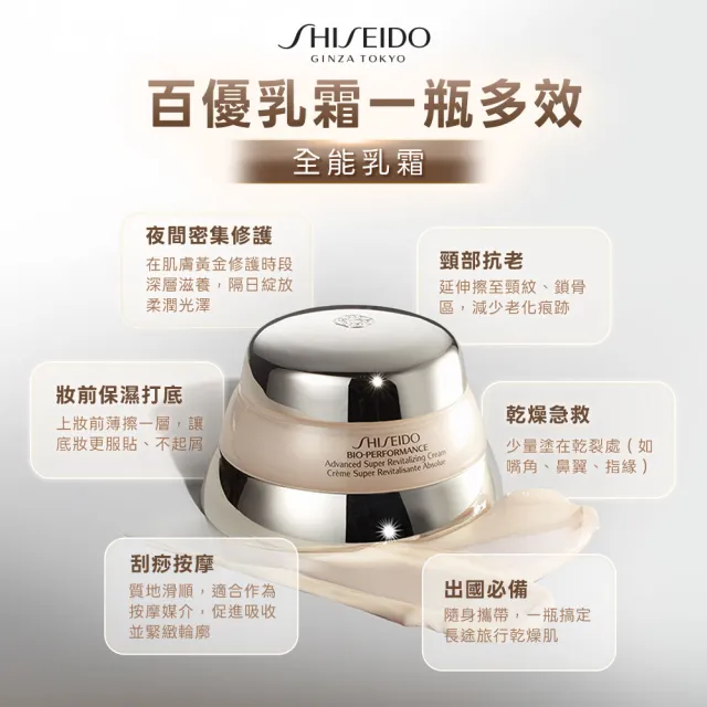 【SHISEIDO 資生堂國際櫃】百優精純乳霜50mL(乳霜/晚霜/保濕/抗老/國民乳霜)
