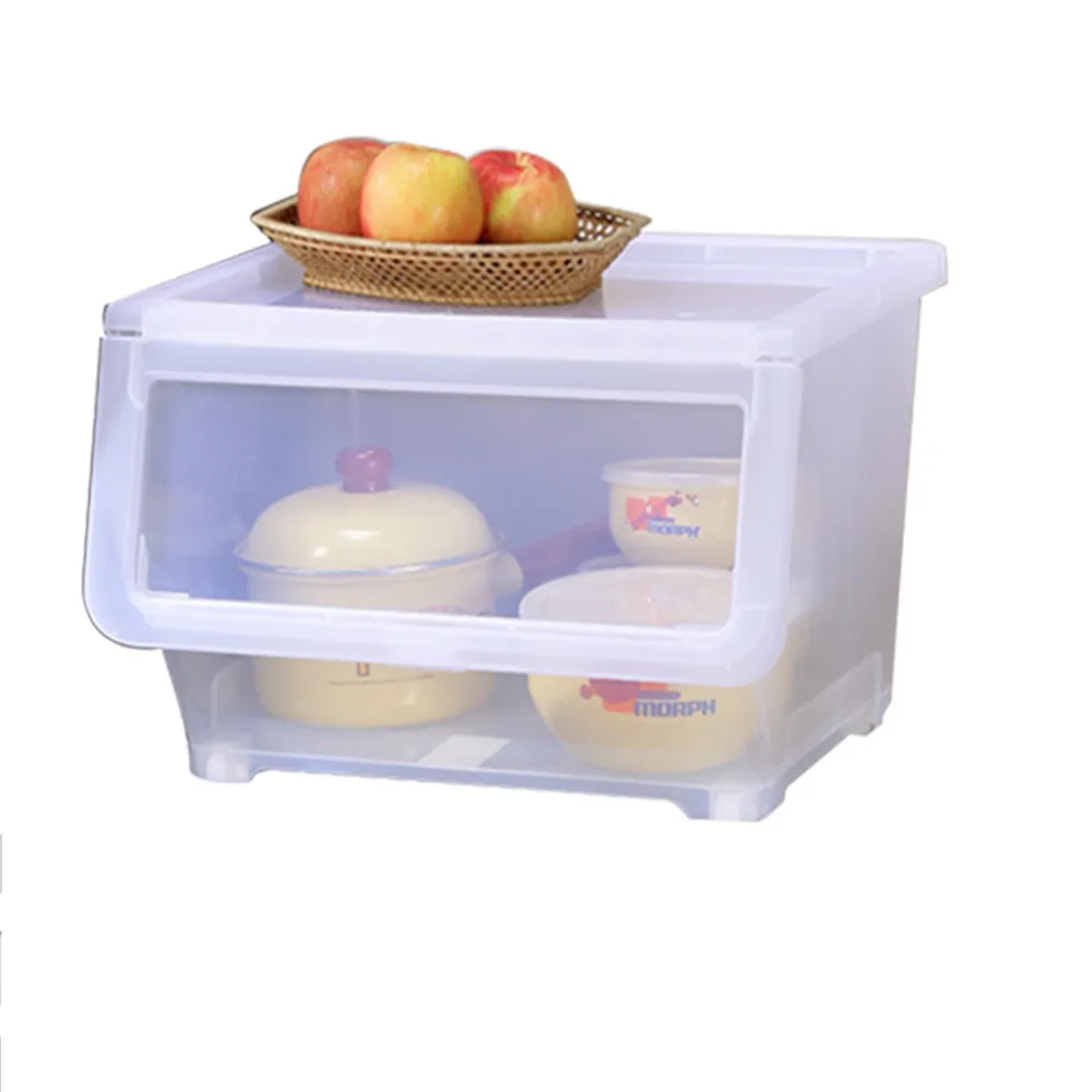 【真心良品】面寬34cm 可疊直取式收納箱20L-6入(置物箱 整理箱 台灣製)