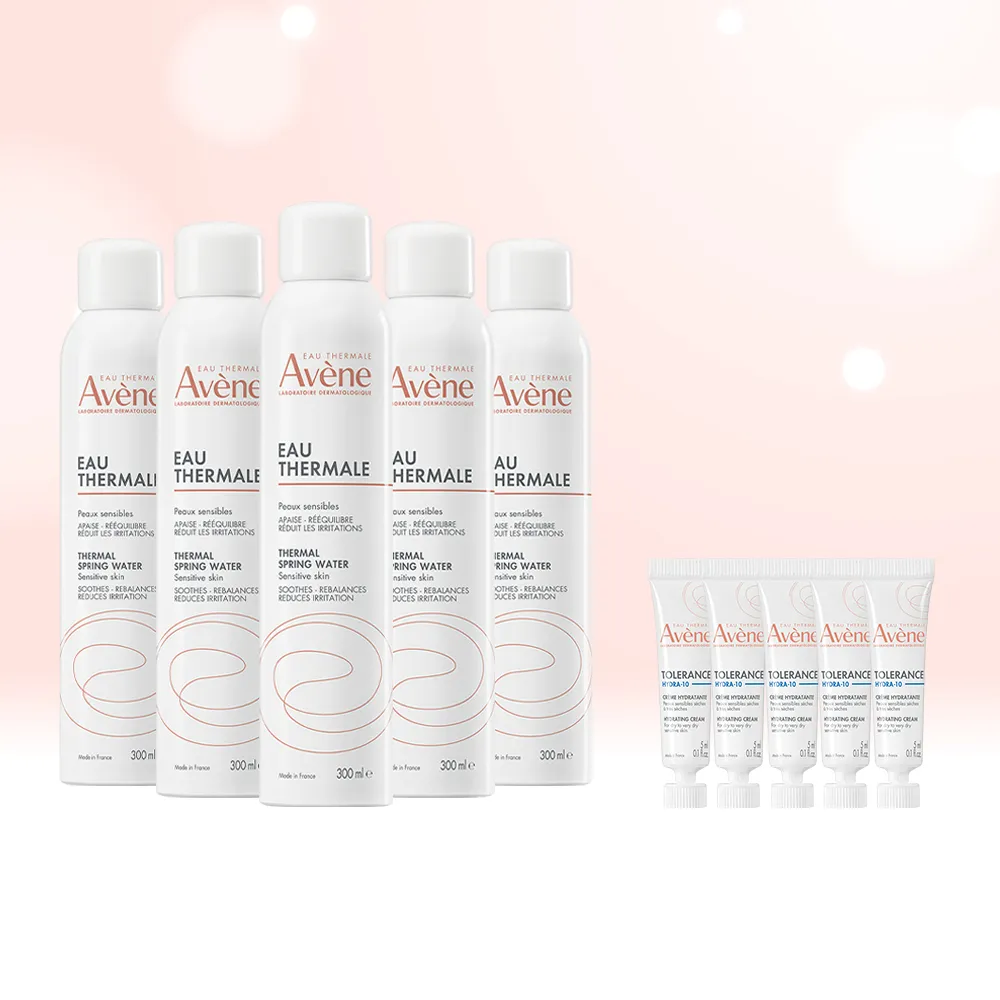 【Avene 雅漾】官方直營 活泉水穩膚噴霧300mlx5入組(保濕化妝水/舒緩乾癢敏弱)