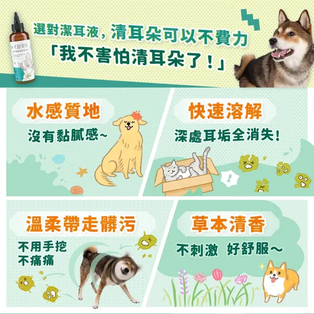 【MAOUP 毛起來】草本養護 極淨潔耳液165ml 3罐組(寵物潔耳液 狗貓潔耳液 耳道清潔 清耳朵 洗耳朵)