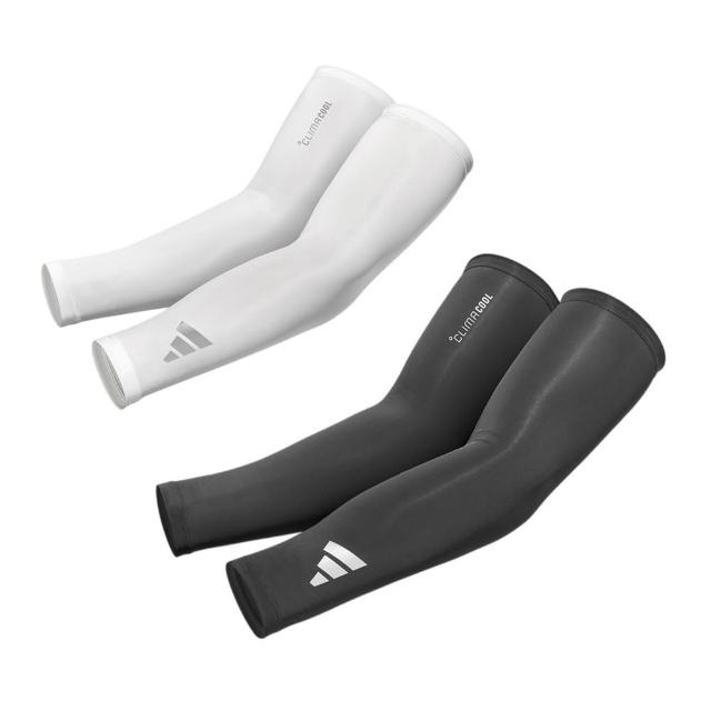 【adidas 愛迪達】吸濕排汗壓縮袖套(黑/白)