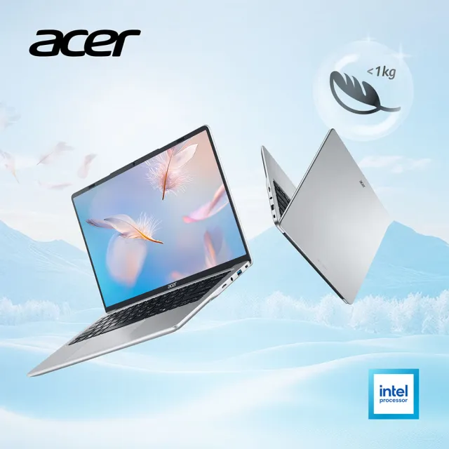 【Acer 宏碁】筆電包/羅技鼠★14吋四核心0.99kg文書輕薄筆電(Swift Lite/SFL14-32P-C04A/N150/8G/256G/W11)