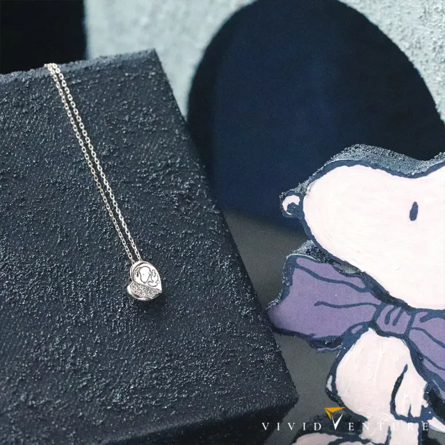 【Vividventure 亞帝芬奇】99狂購限定 情人 禮物 史努比 14K 5分 天然鑽石 項鍊 無盡的愛(SNOOPY聯名)