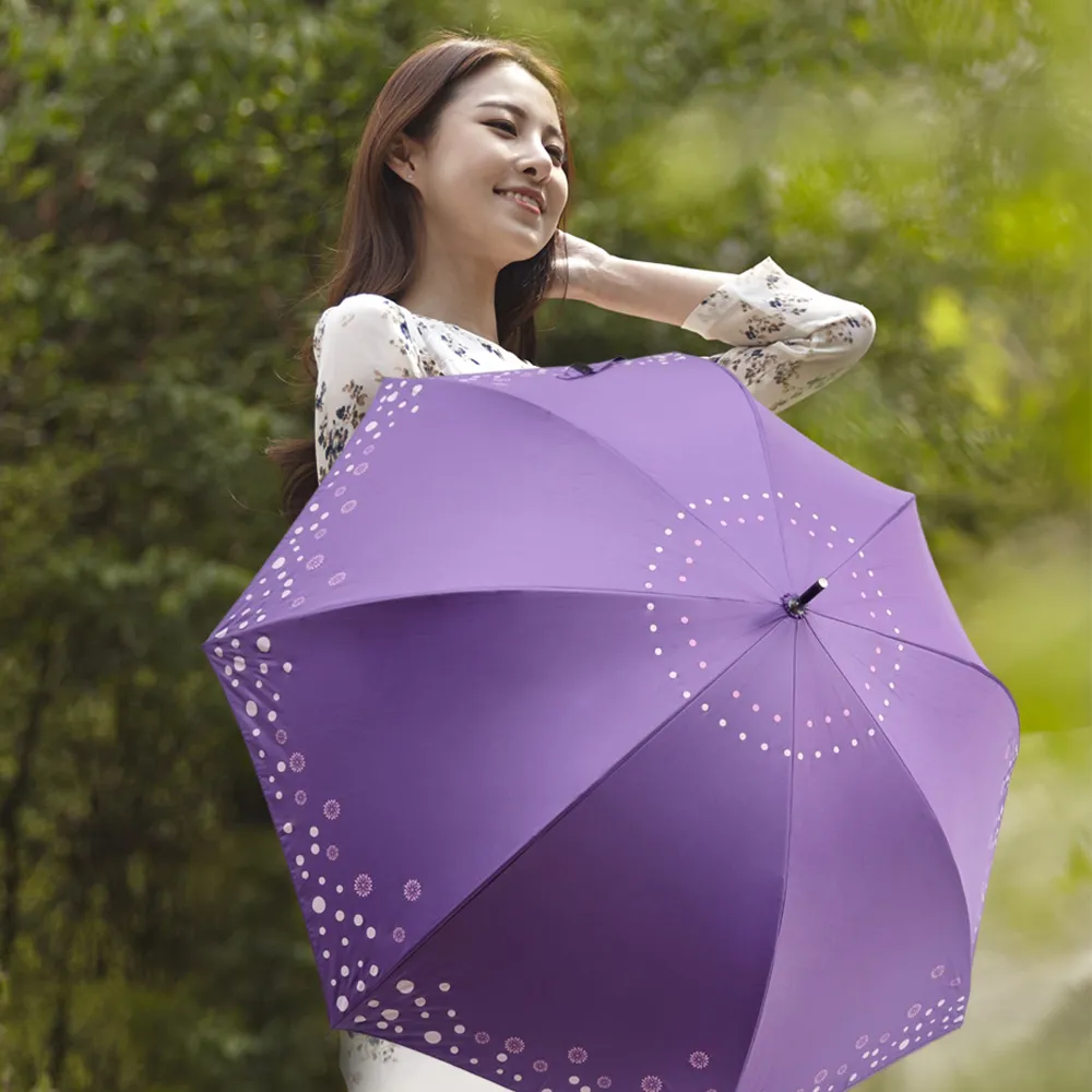 【雨之情】防曬抗風長直傘_天星(雨傘 長傘 防曬 遮陽傘 淑女傘 細長傘)