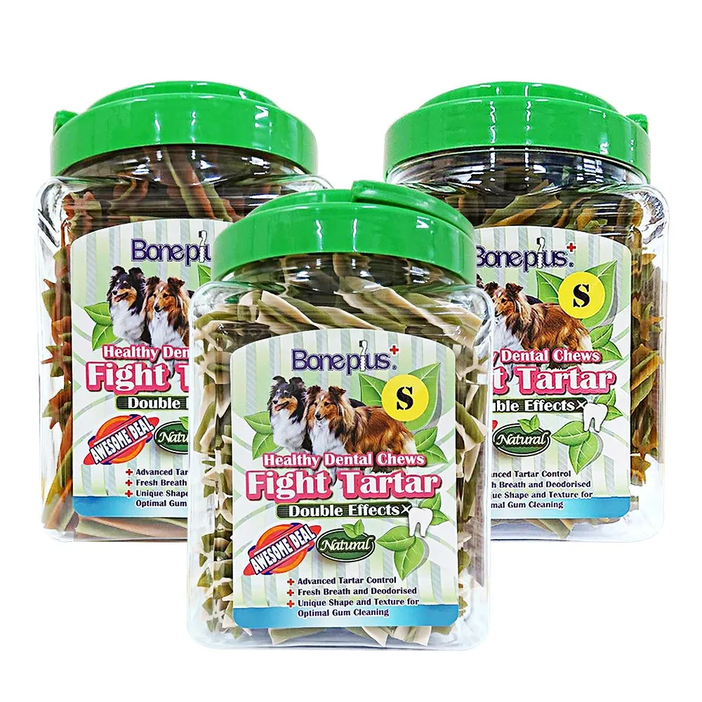 【Bone Plus】六星雙效薄荷草本潔牙棒小桶裝600G(狗潔牙、耐咬、寵物潔牙、寵物零食、魔法村)