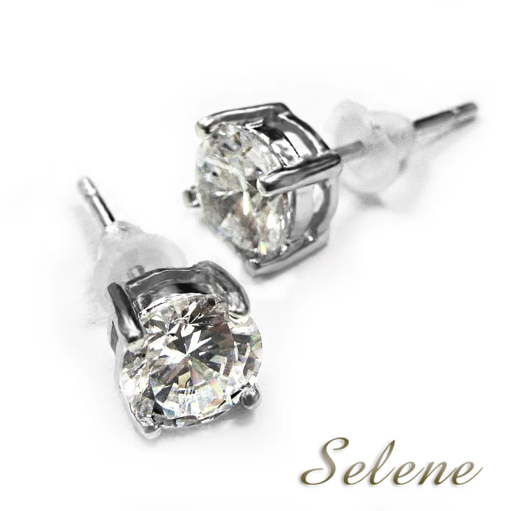 【Selene】閃耀美鑽純銀耳環(方晶鋯石)