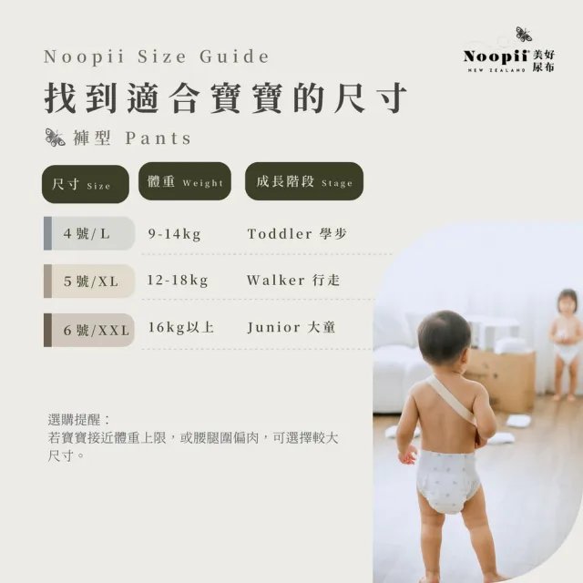 【NOOPII】Noopii美好尿布褲型(過夜尿布 送禮首選)