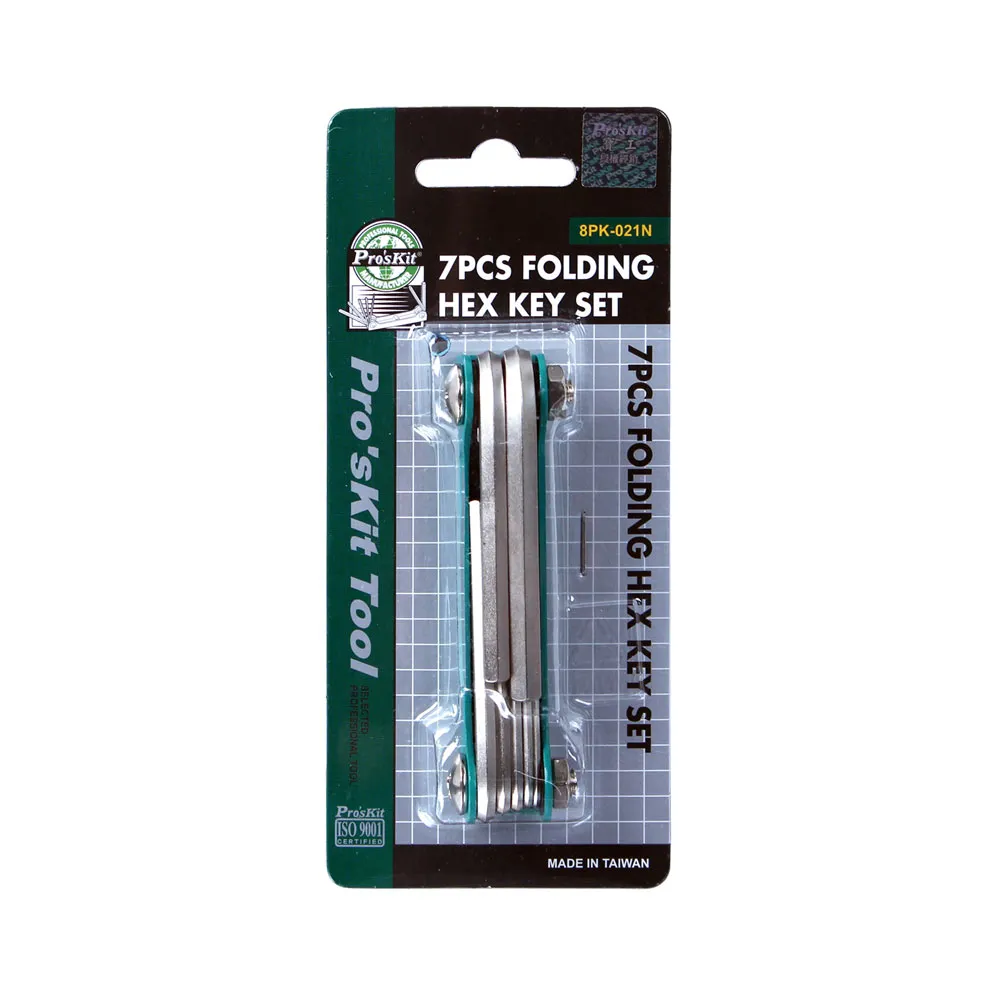 【ProsKit寶工】摺疊型內六角扳手7支組(8PK-021N)