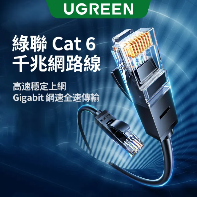 【綠聯】10M CAT6網路線 黑色