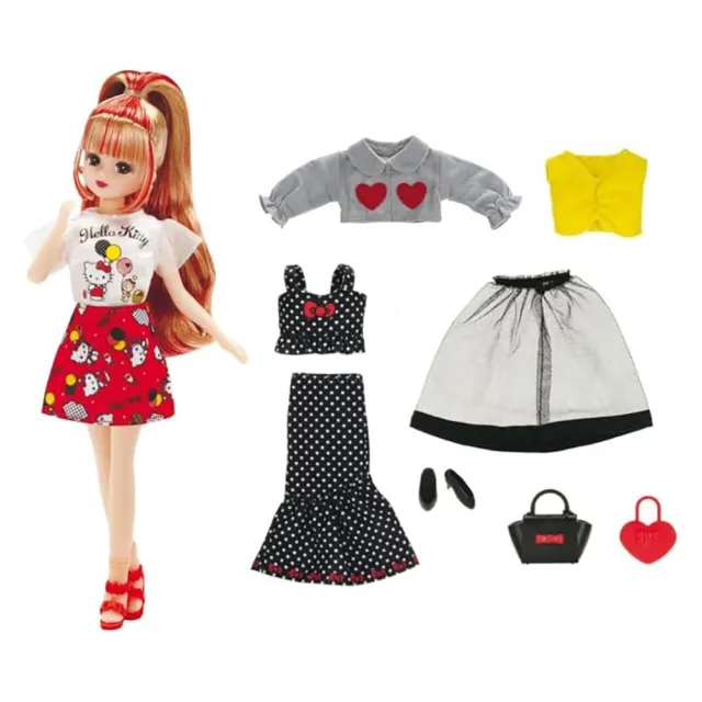 【TAKARA TOMY】Licca 莉卡娃娃 莉卡一週穿搭豪華服裝組(Hello Kitty版)