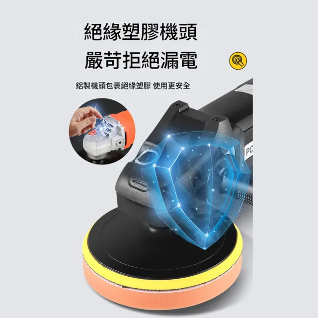 【RTAKO】汽車美容拋光機 汽車打蠟機 110v打蠟機 手提式拋光機 封釉機 打磨機 1400W大功率 8檔調速 KQ