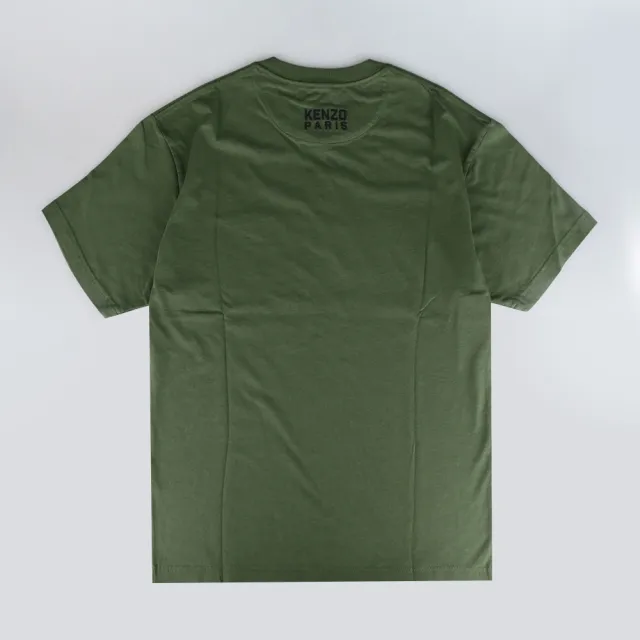 【KENZO】KENZO精品純棉虎頭刺繡潮流短袖T恤(男/軍綠色)