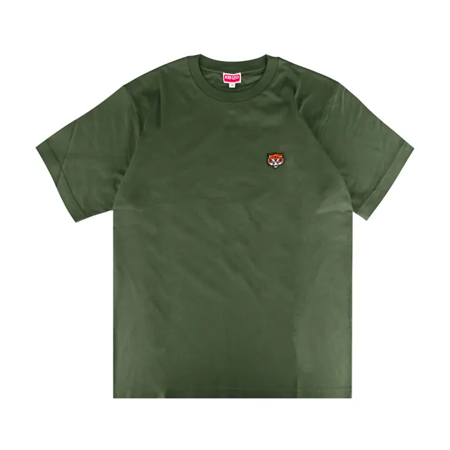 【KENZO】KENZO精品純棉虎頭刺繡潮流短袖T恤(男/軍綠色)