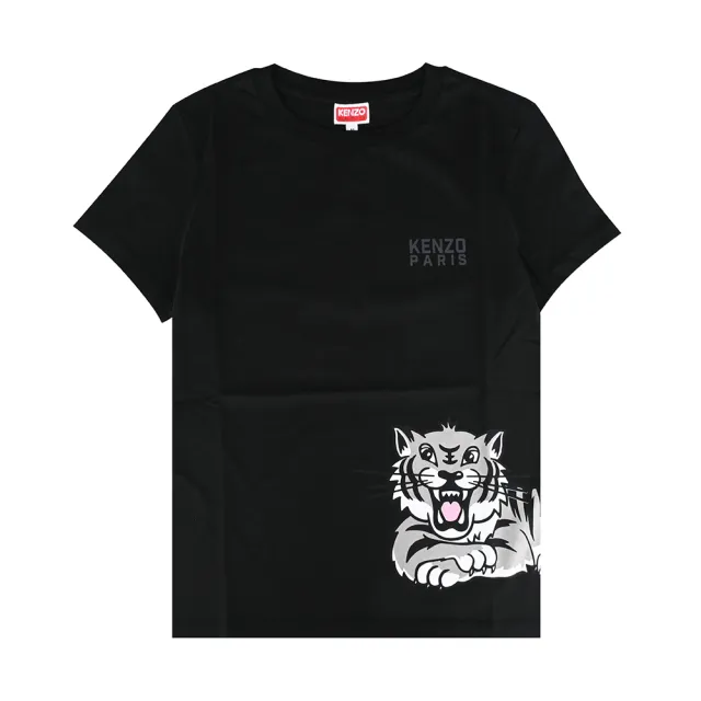 【KENZO】KENZO精品純棉老虎潮流街頭圓領短袖T恤(女/黑)