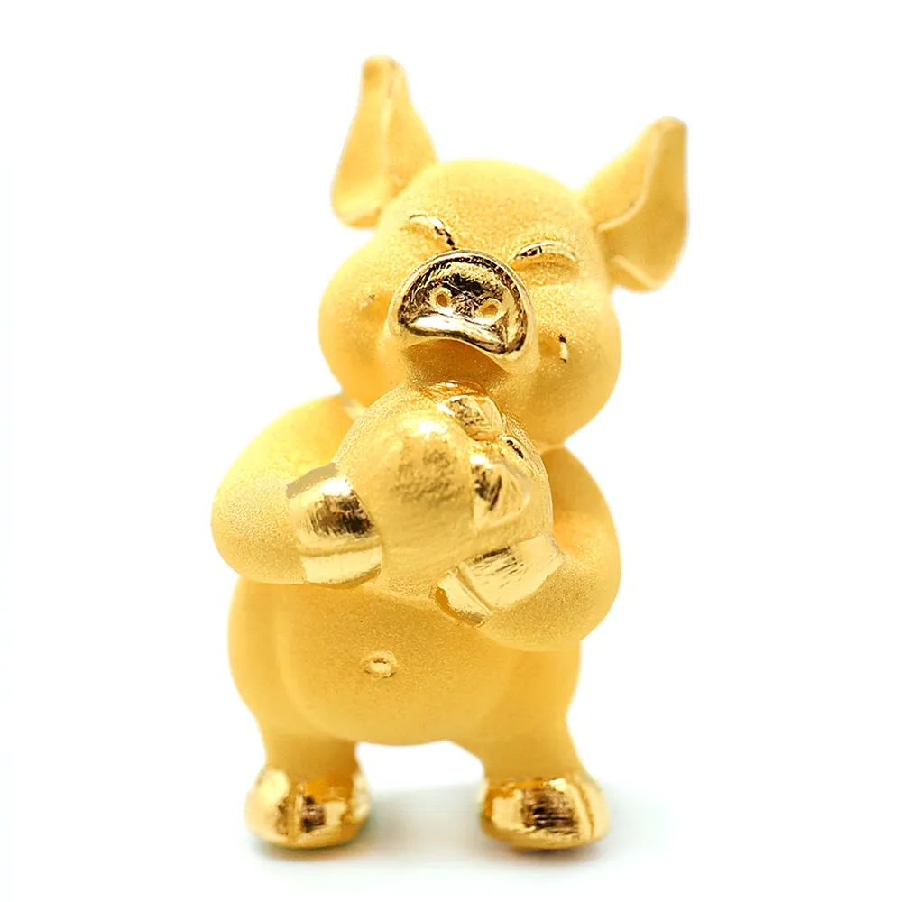 【生活金藝】黃金豬擺件 諸事順遂(金重足0.60錢)