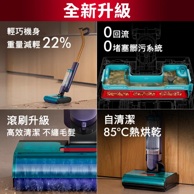 【dyson 戴森】Clean+Wash Hygiene 深層潔淨洗地機 DW50 (全新升級)