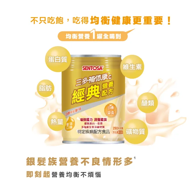 【SENTOSA 三多】補体康C經典營養配方(24罐/箱)