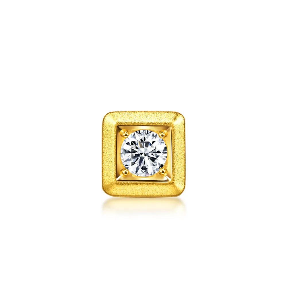 【點睛品】Charme Nano 凝光．方 鑽石黃金串珠