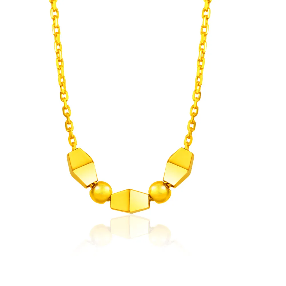 【Just Gold 鎮金店】菱韻 黃金項鍊 (網路限定)