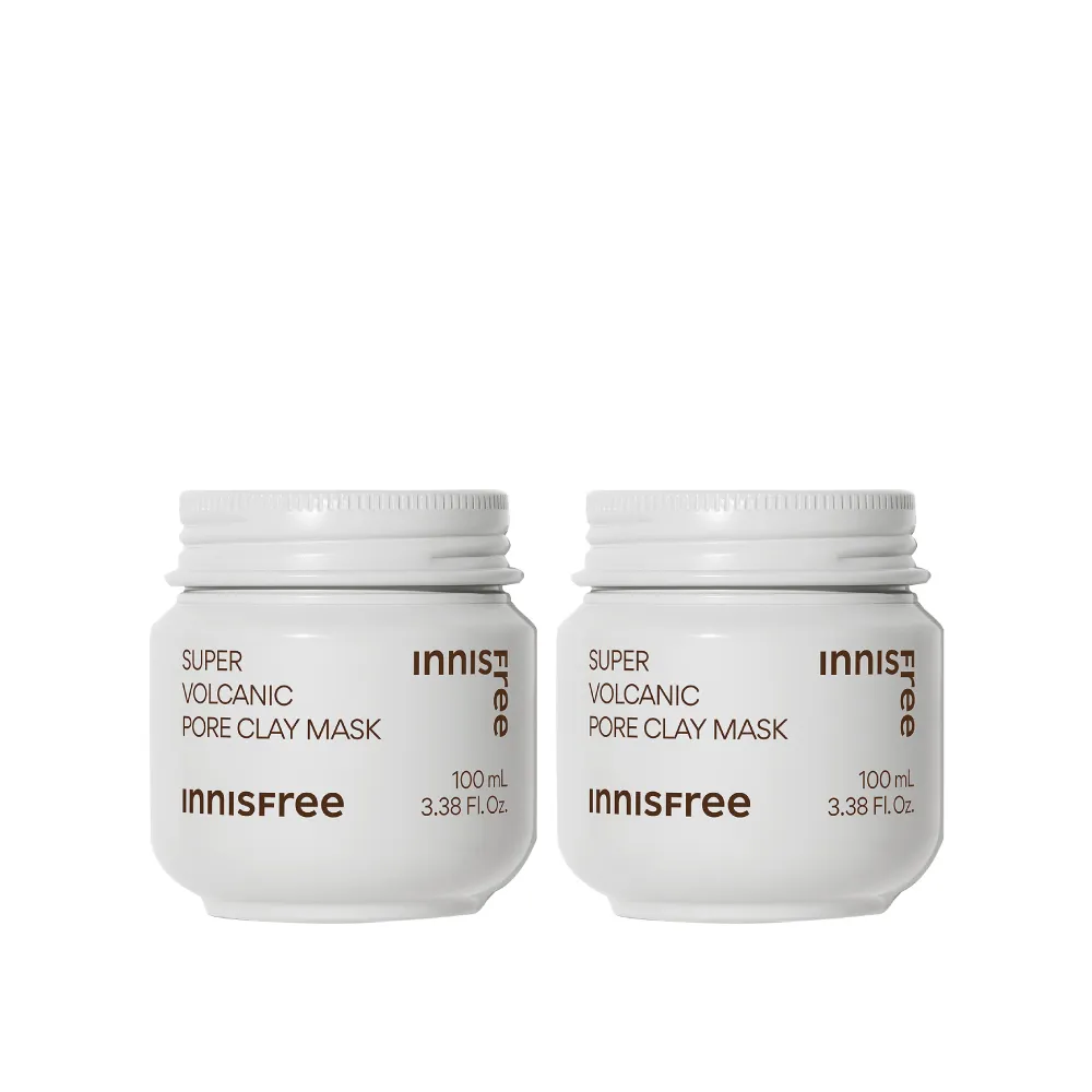 【innisfree】官方直營 超級火山泥毛孔潔淨面膜(2入組/ 去粉刺泥膜 毛孔吸塵器)