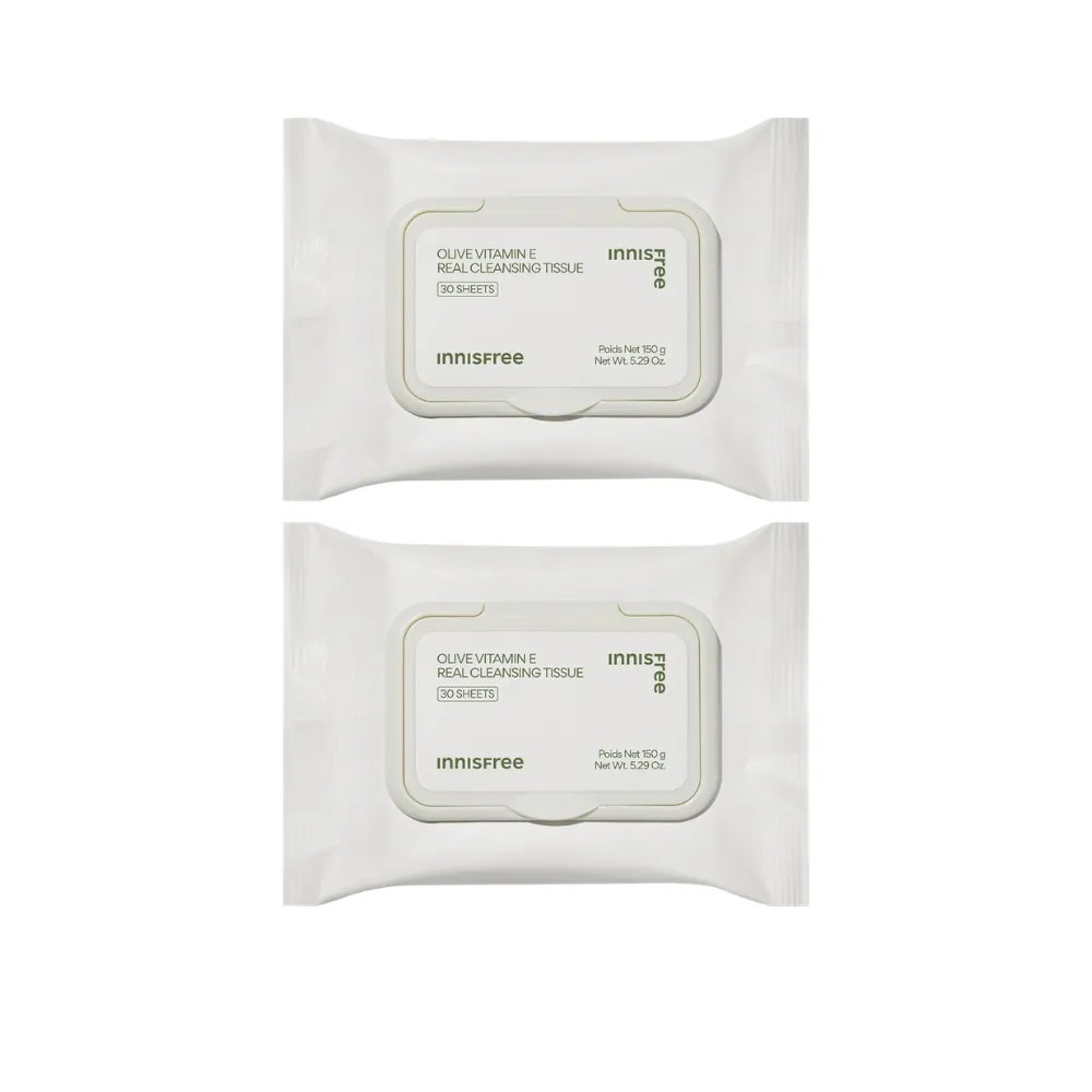 【innisfree】橄欖維他命E卸妝棉 30張/包(2入組)