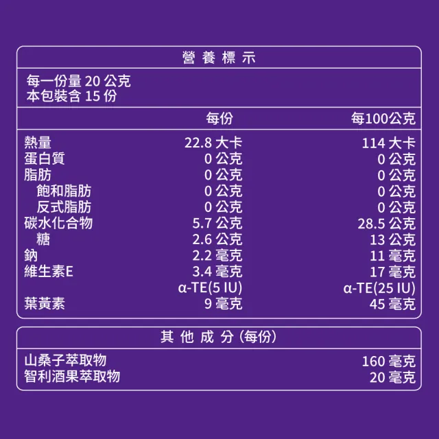 【大研生醫】頂級葉黃素山桑子機能凍(15條.陳美鳳代言-添加山桑子160mg.智利酒果)