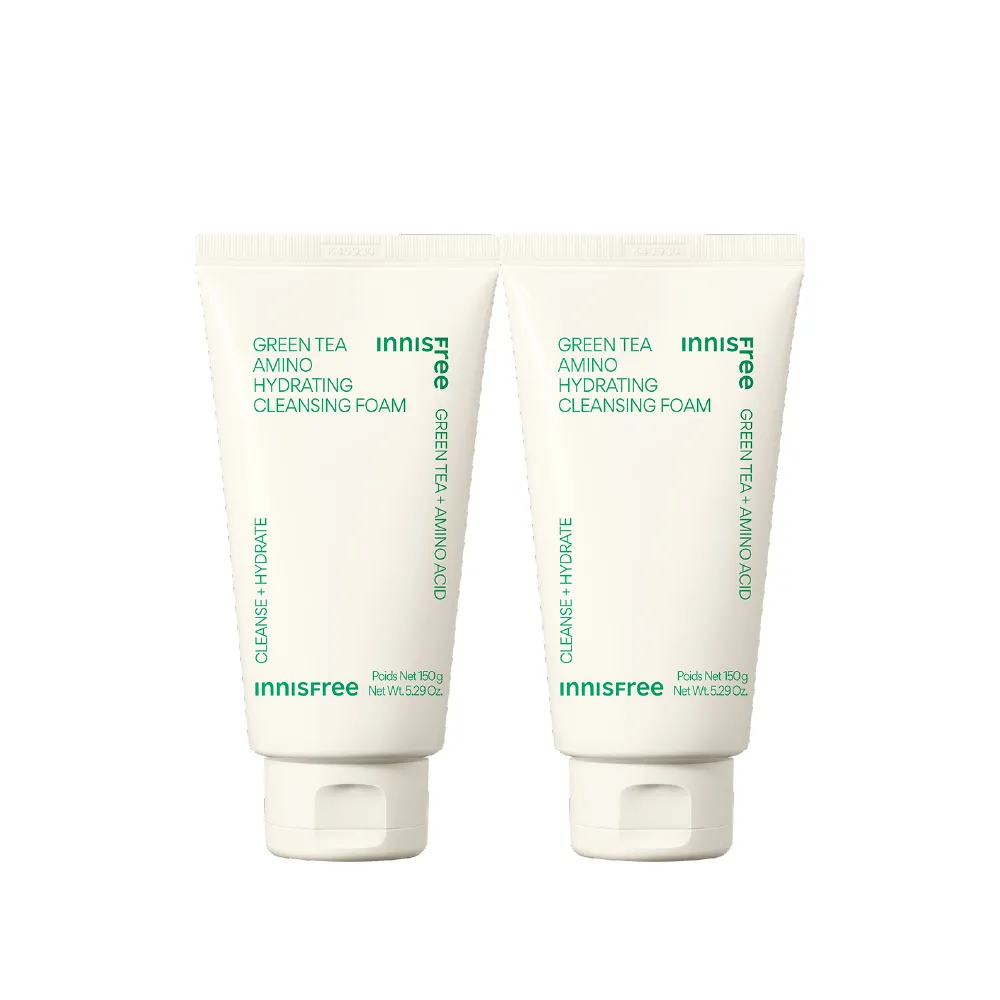 【innisfree】綠茶保濕胺基酸潔面乳150g(共300g/2入組)
