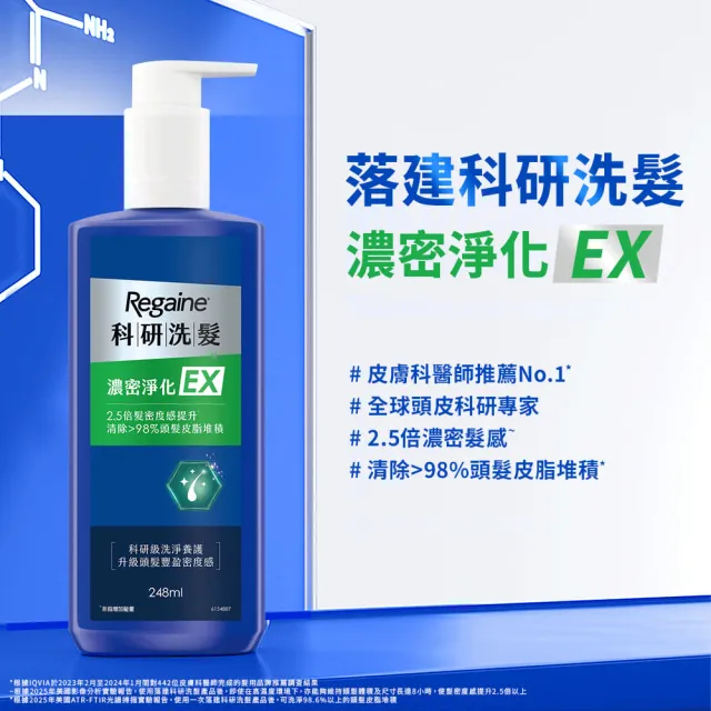 【落建】科研洗髮精 濃密淨化EX 248ml x3入