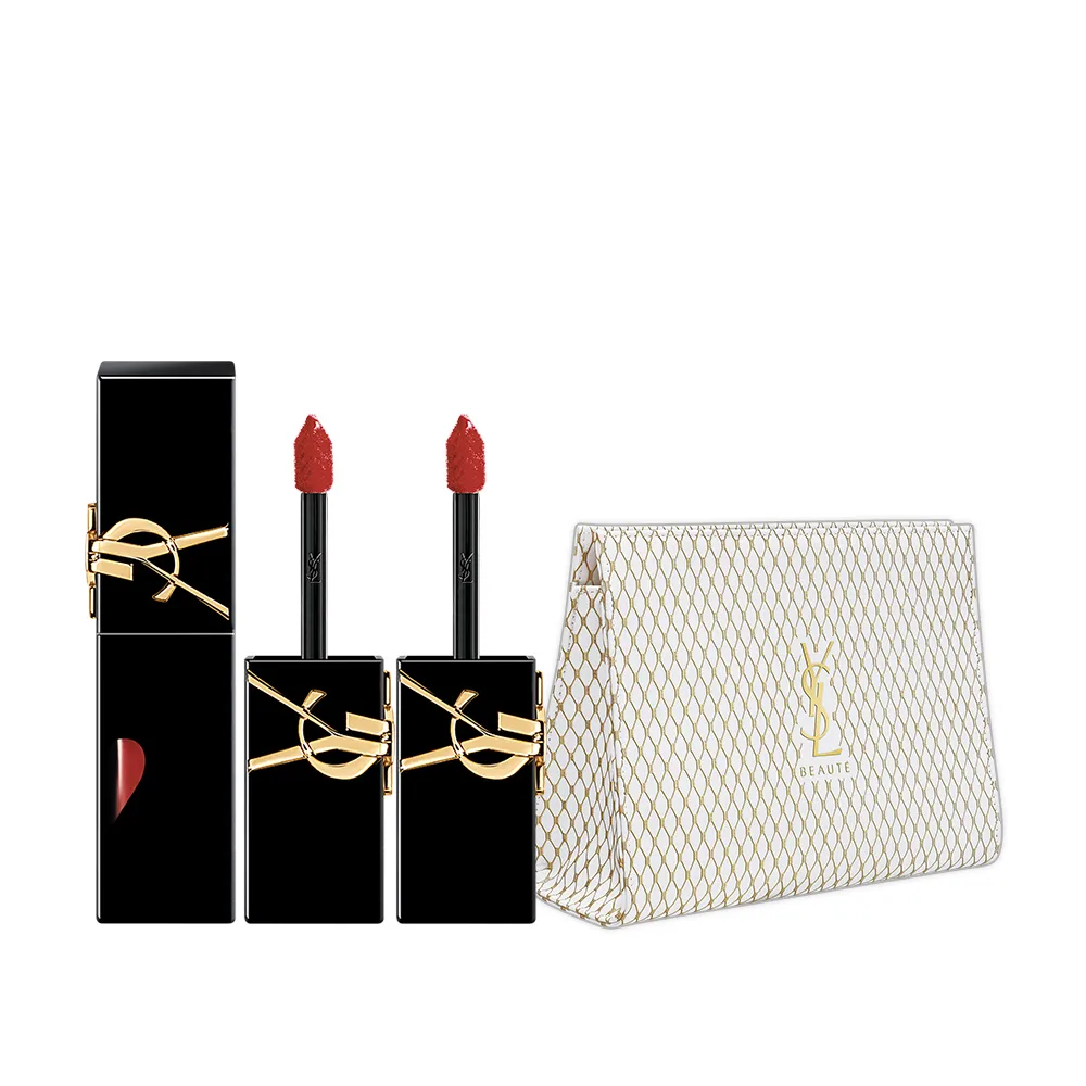 【YSL】官方直營 奢華鎖心光唇釉2入組(奢華印記鎖心光唇釉/任選/新色上市)