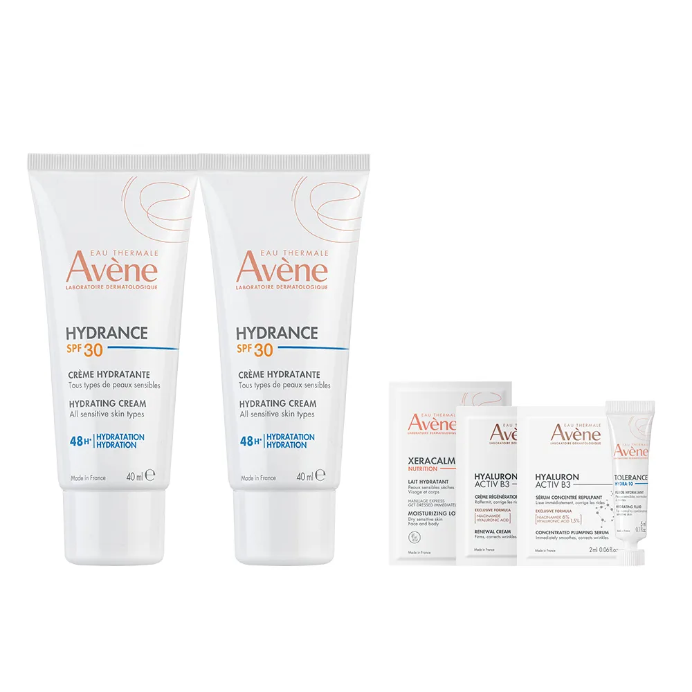 【Avene 雅漾】官方直營 抗UV多效隔離乳 SPF30 40ml2入(防曬/保濕/妝前乳)