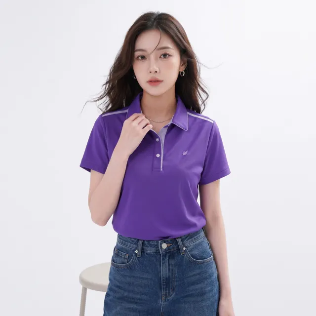 【遊遍天下】女款格紋抗UV防曬涼感吸濕排汗POLO衫  多色(M-5L大尺碼)