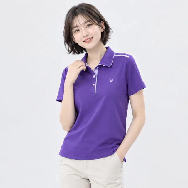 【遊遍天下】女款格紋抗UV防曬涼感吸濕排汗POLO衫  多色(M-5L大尺碼)