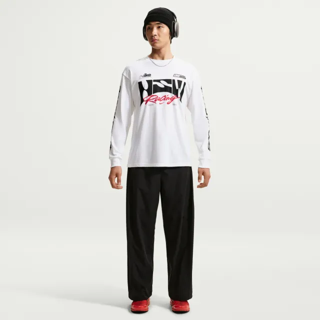 【NIKE 耐吉】長袖上衣 男 寬鬆 AS U NSW TEE LSE LS SWOOSH SPE 白 IM3782-100