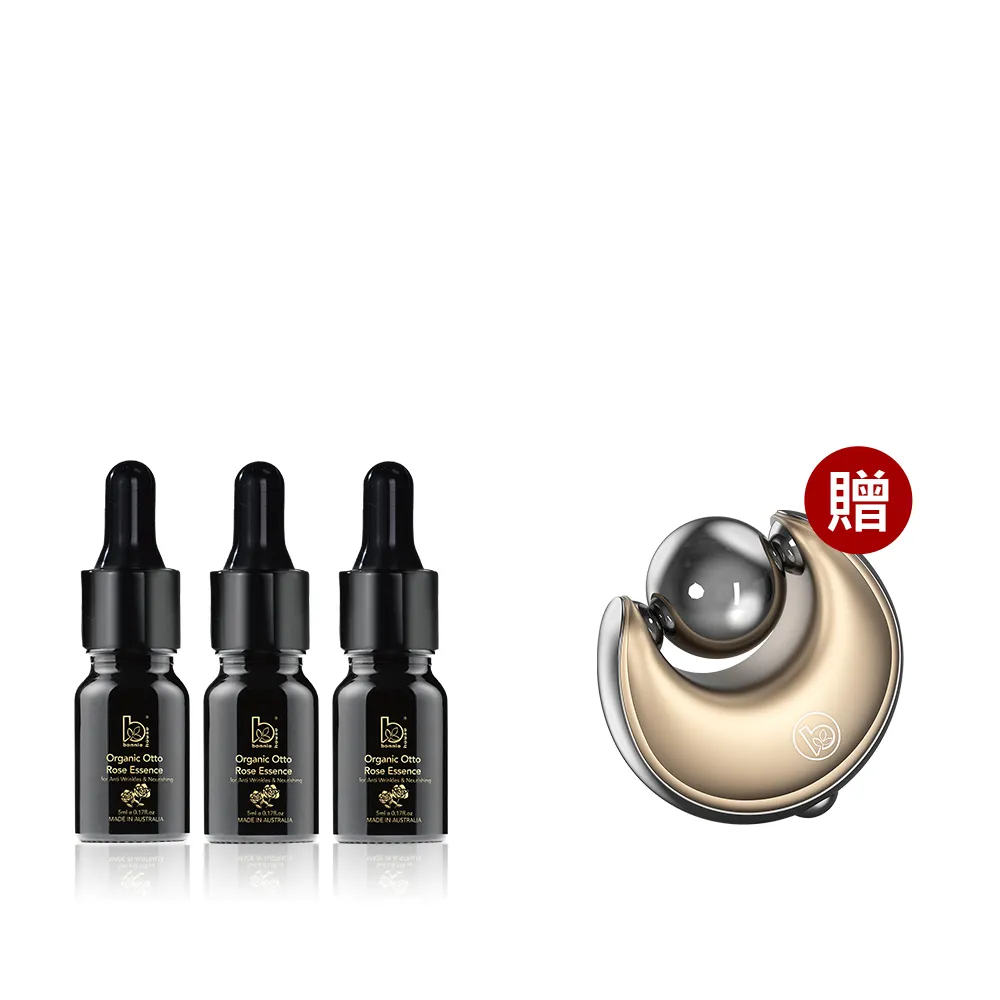 【Bonnie House 植享家】有機奧圖玫瑰原精5ml(三入組)