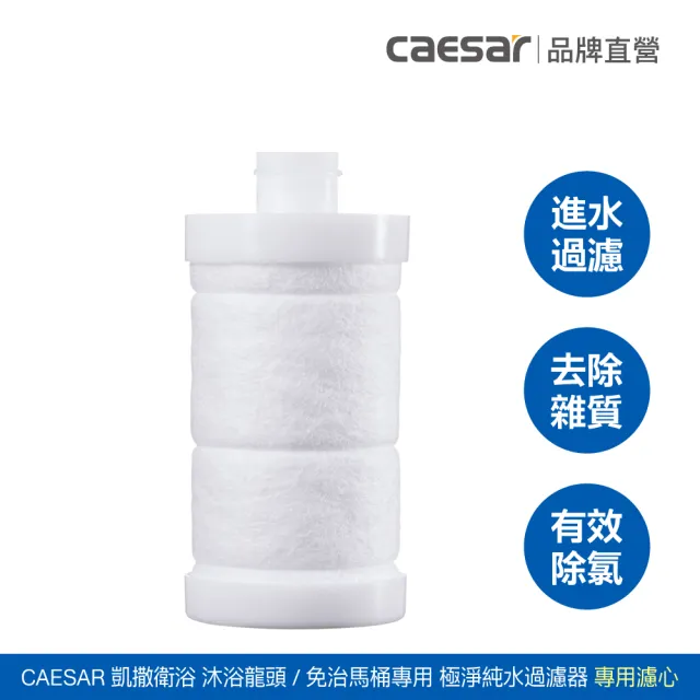 【CAESAR 凱撒衛浴】沐浴龍頭 / 免治馬桶專用 極淨純水過濾器濾芯 1 入組( PP過濾綿＋亞硫酸鈣除氯)