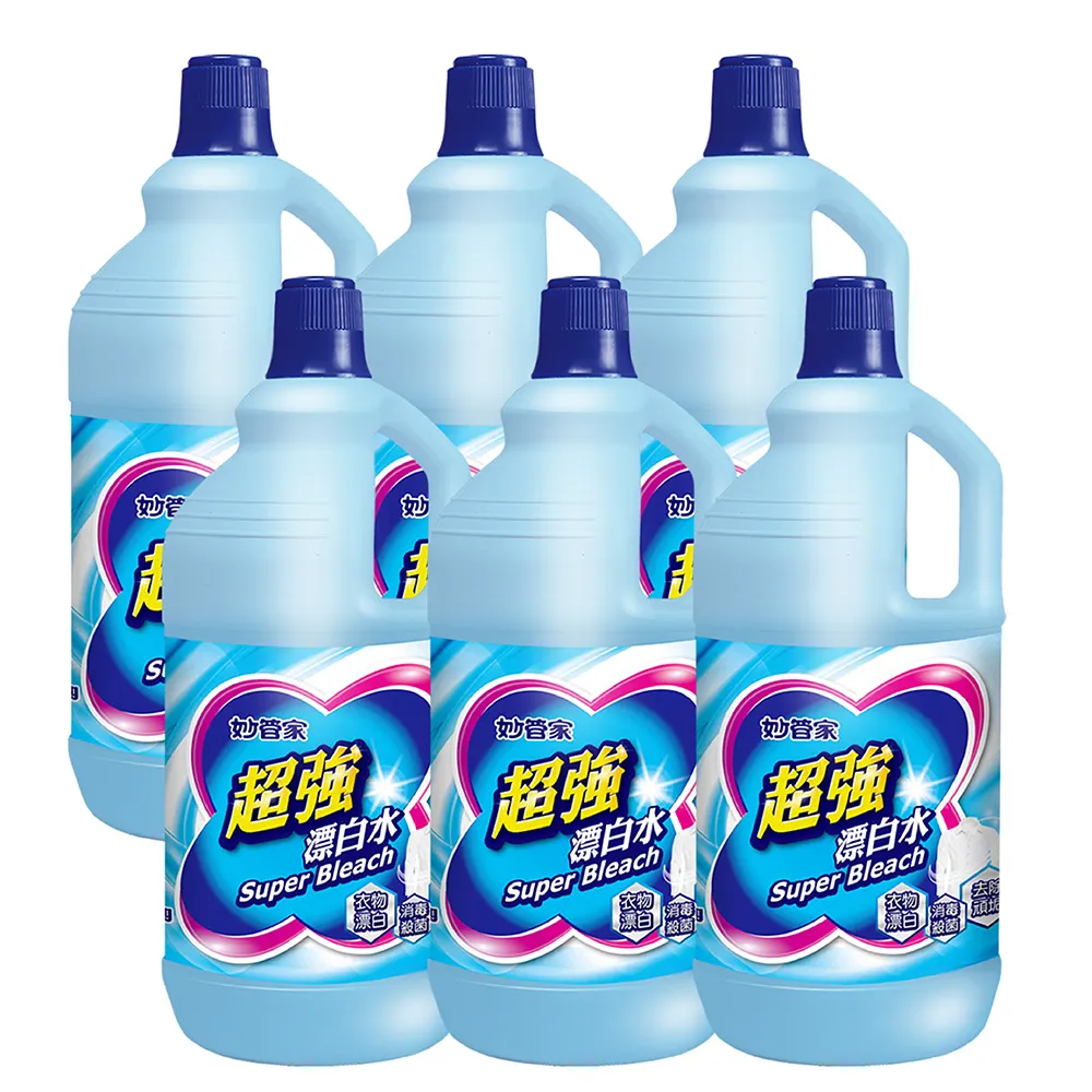 【妙管家】超強漂白水無磷原味(2000g/入-共6入/箱)
