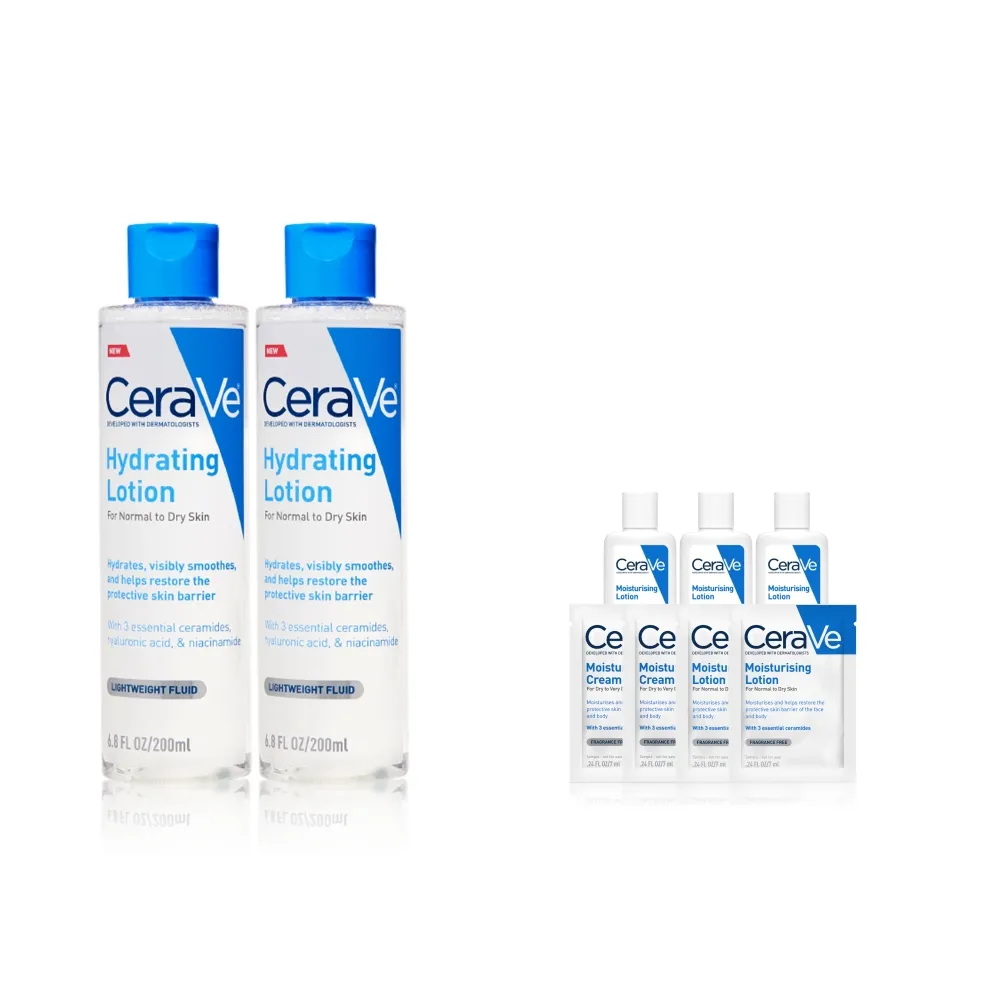 【CeraVe 適樂膚】超值兩入組★全效極潤修護精華水 200ml*2(安敏補水)