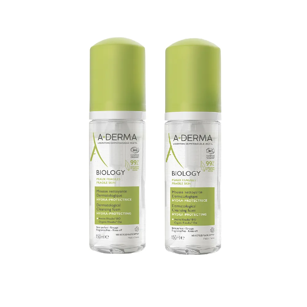 【A-DERMA 艾芙美】官方直營 三效潔膚慕斯150ml_2入