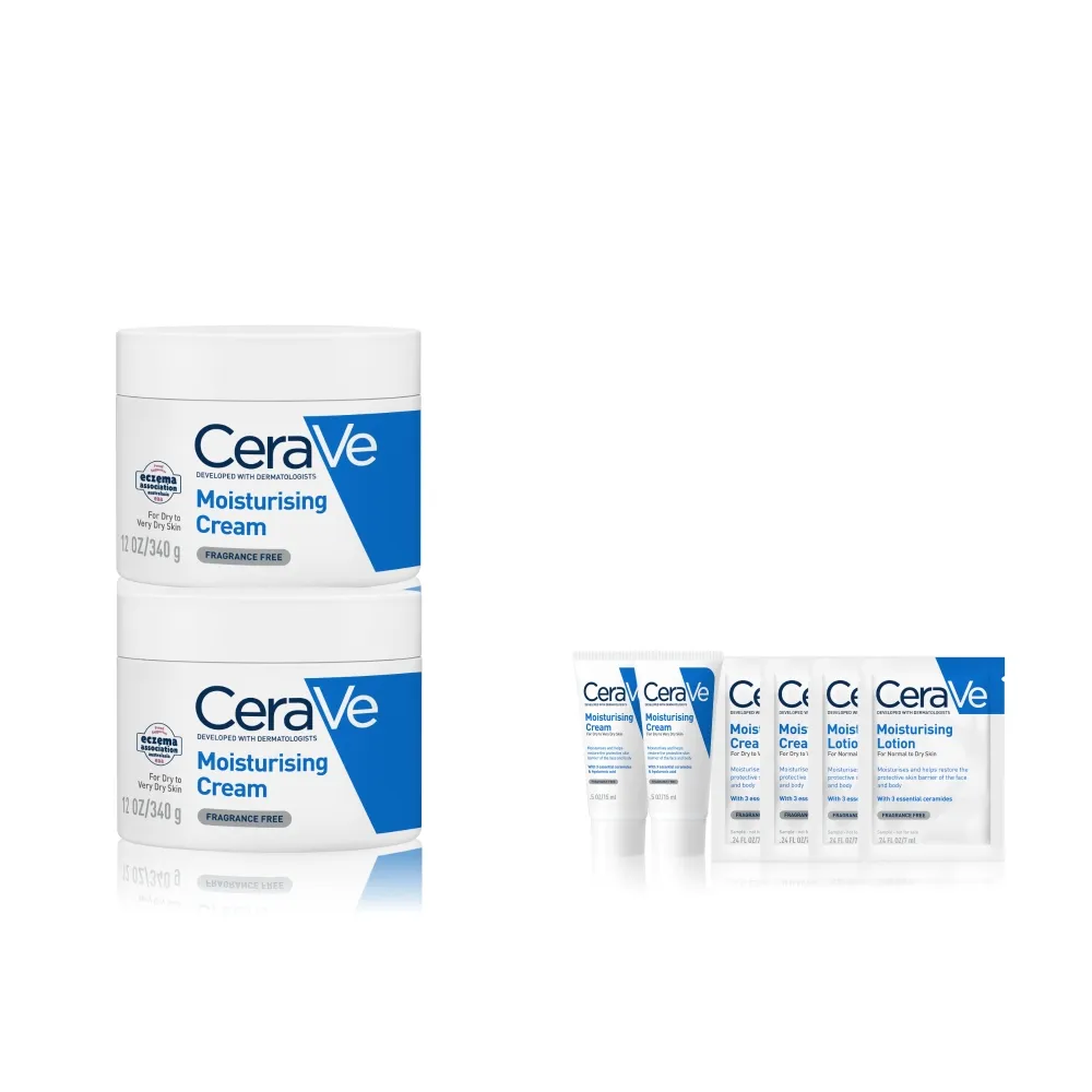 【CeraVe 適樂膚】momo限定雙星組★長效潤澤修護霜 340g*2_D(臉部身體乳霜)